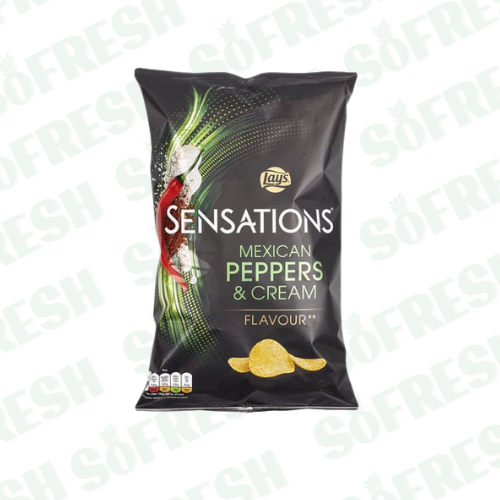 LAY'S SENSATIONS MEXICAN PEPPERS & CREAM 150G